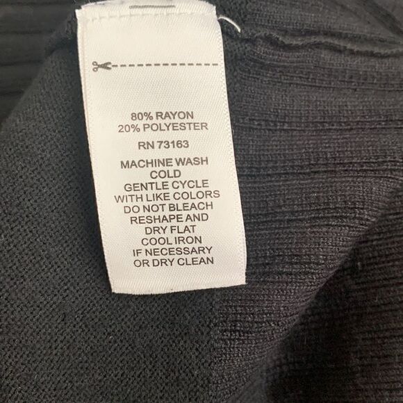 Cable & Gange Oversized Black Sweater Women’s Size M - Picture 8 of 8